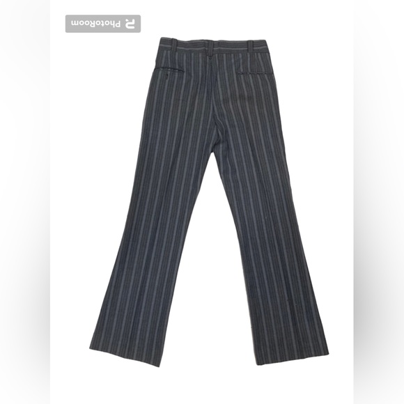 VINTAGE 1970s Mens Blue Striped LEWIS Flared Pants 31x30 - Picture 2 of 4
